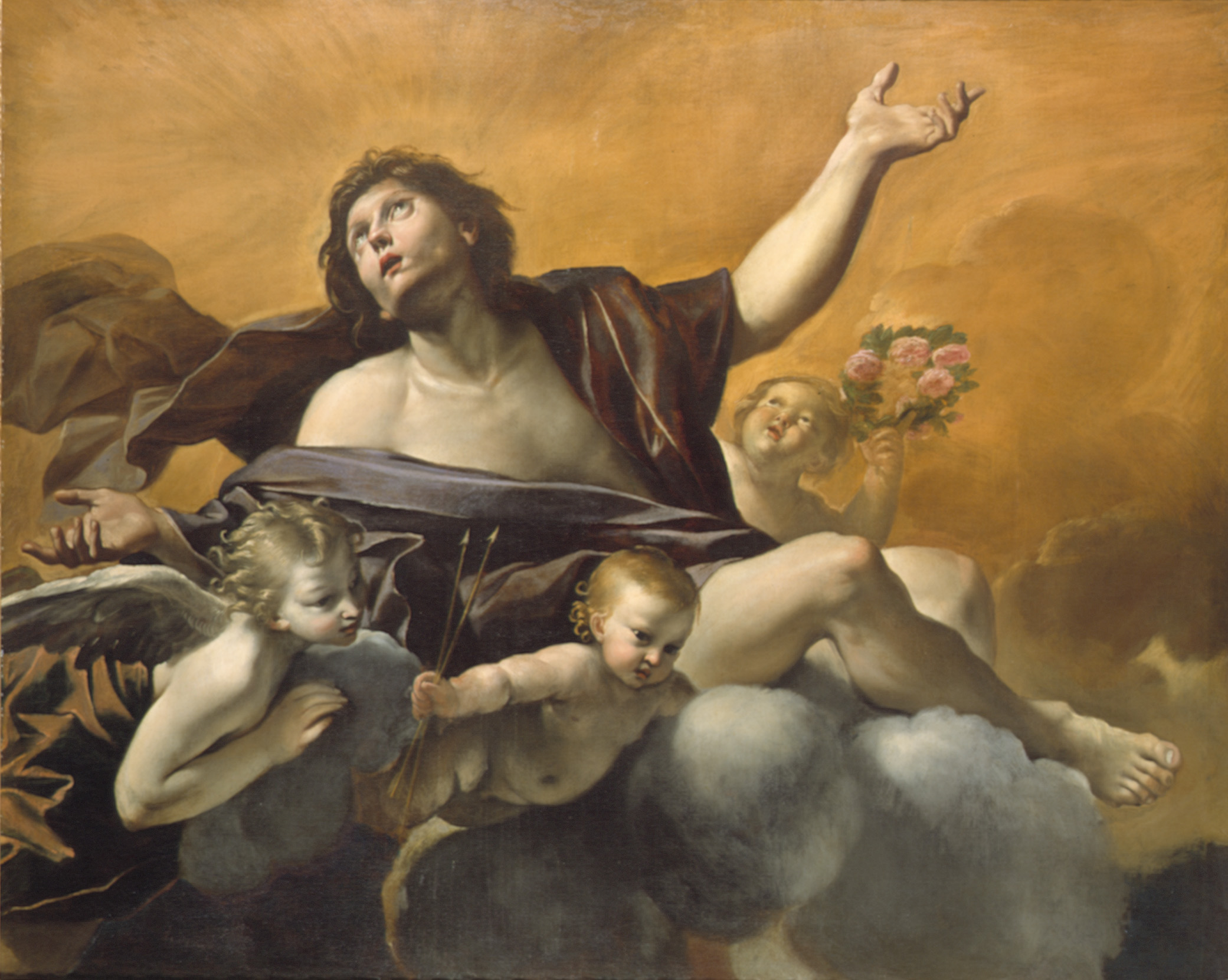The Apotheosis; Saint Sebastian Carried to Heaven by Three Angels