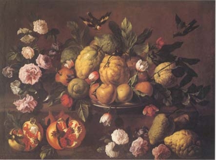Still Life with fruit and flowers