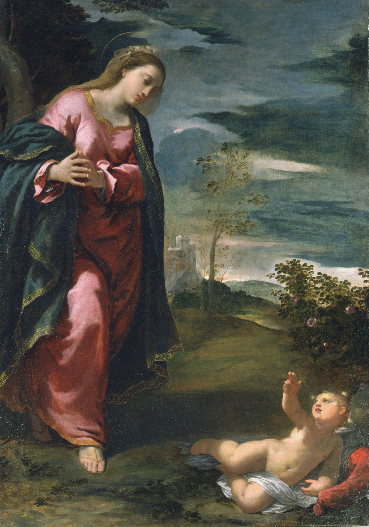 The Virgin adoring the Infant Christ