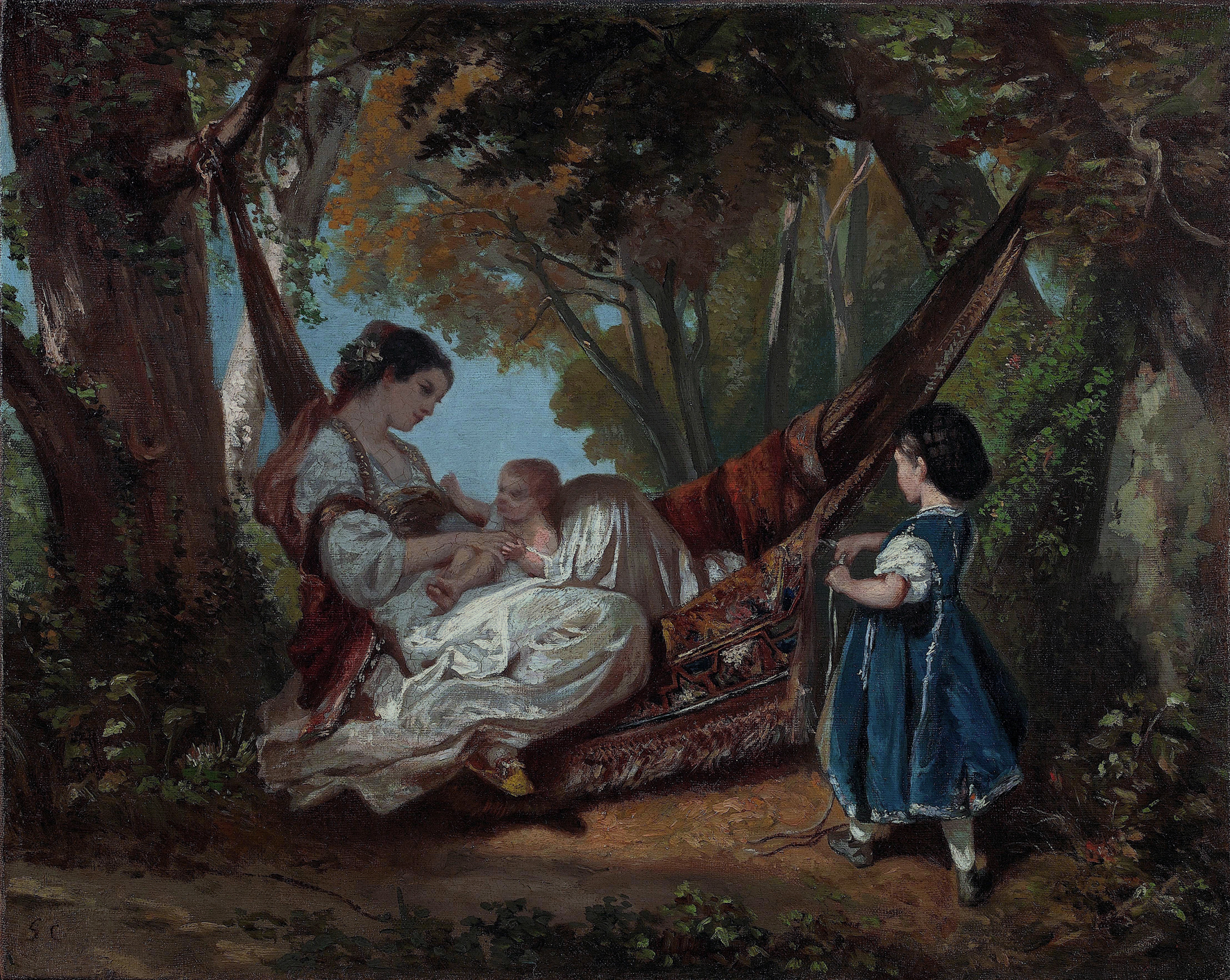 Mother and Child on a Hammock