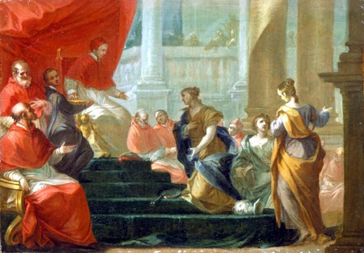 A Personification of the Visual Arts appearing to a Pope