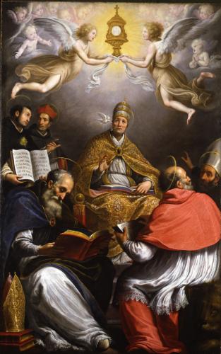 An Altarpiece with St Gregory and saints