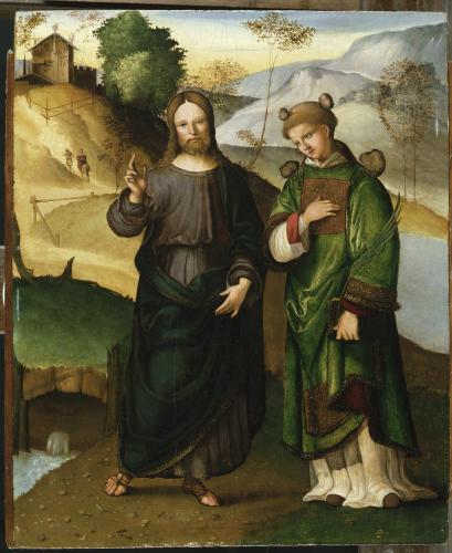 Christ and St Stephen