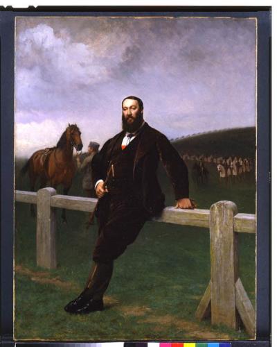Portrait of Charles Joachim Lefebre at Newmarket 1872