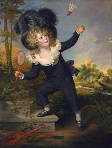 Portrait of Kenneth Dixon playing Shuttlecock