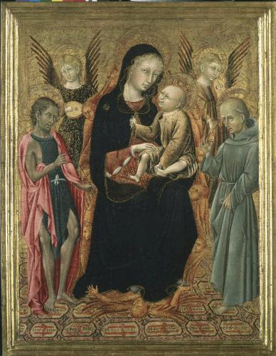 The Virgin and Child with Saints John the Baptist, St. Bernard Two angels and Seraphim