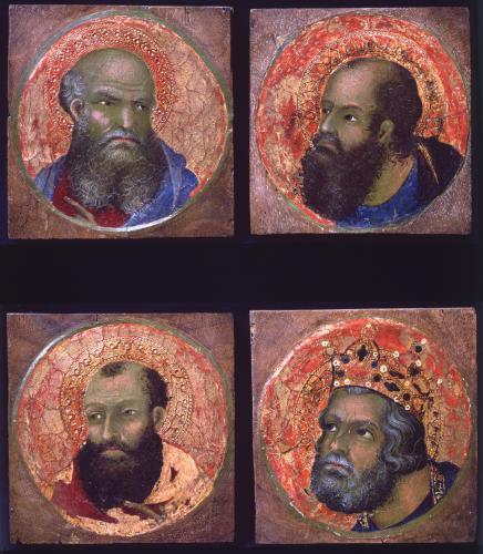 Three heads of prophers and the head of David