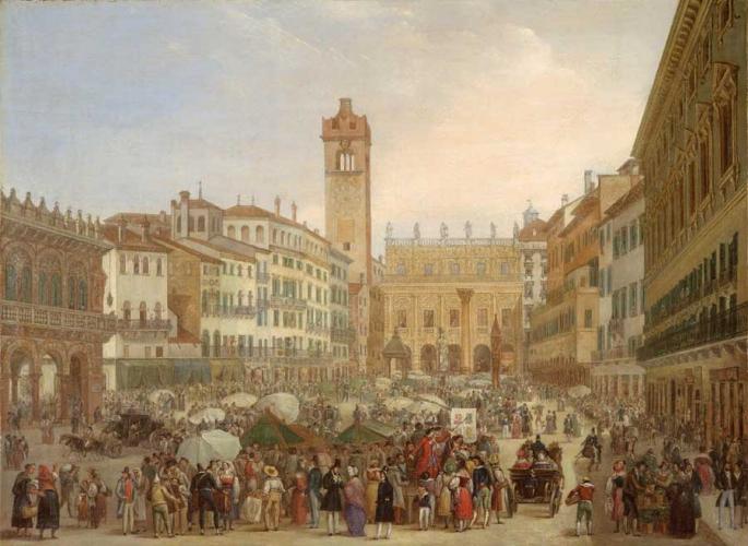 View of the Piazza Del'Erbe, Verona